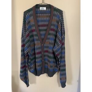 Vintage Cypress Creek Sweater Men's XL  Multicolor Grandpa Core‎ Cardigan